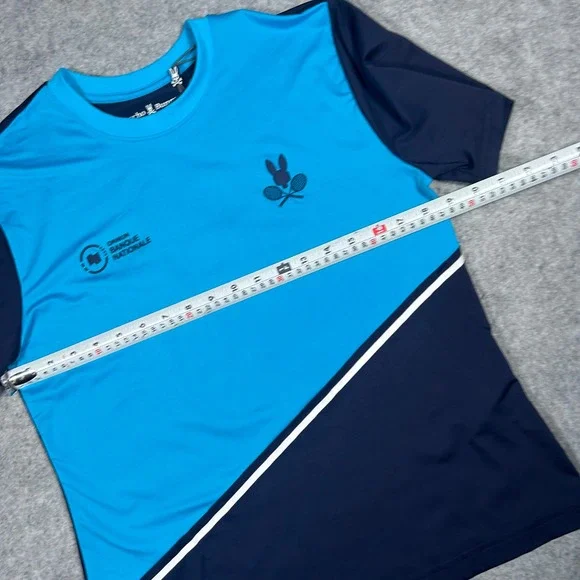 NWT Psycho Bunny T Shirt Women's large Blue Volunteer Tennis Canada jersey - Picture 2 of 16